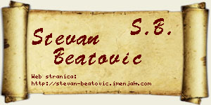 Stevan Beatović vizit kartica